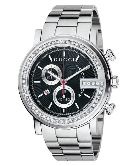 gucci g chrono watch with diamonds|Gucci g chrono stainless steel.